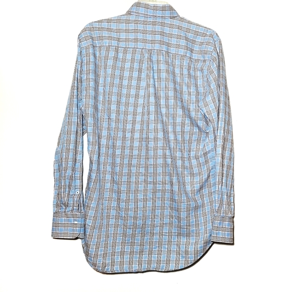 Peter Millar Long Sleeve Houndstooth Plaid Gingham Print Button Down - Picture 2 of 3